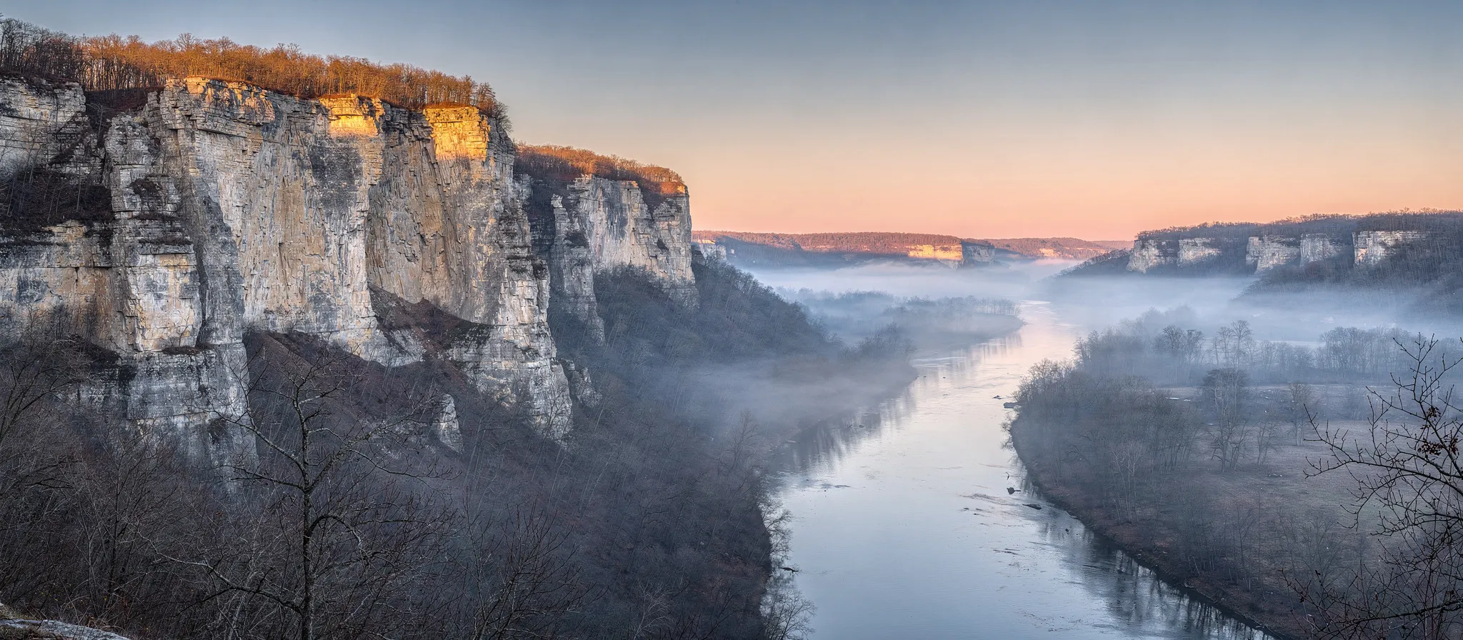 Dawn over the Kentucky River palisades south of Lexington.